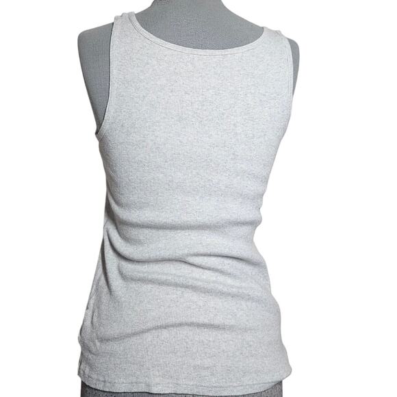 Light Gray Cotton Tank Top Size Large - Picture 2 of 3